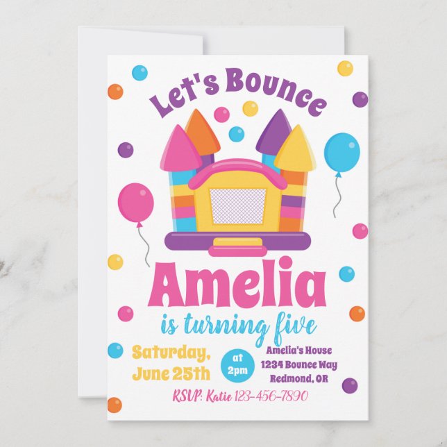 Invitación de cumpleaños de Bonza House (Anverso)