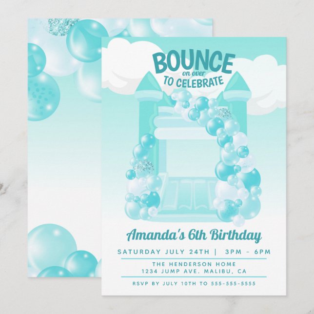 Invitación de cumpleaños de Bonza House (Anverso / Reverso)