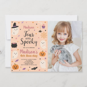Invitación de cumpleaños de boo día para niños que