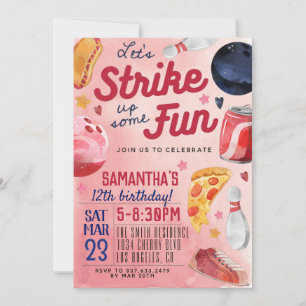 Invitación de cumpleaños de Bowling
