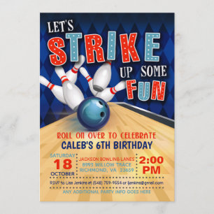 Invitación de cumpleaños de Bowling