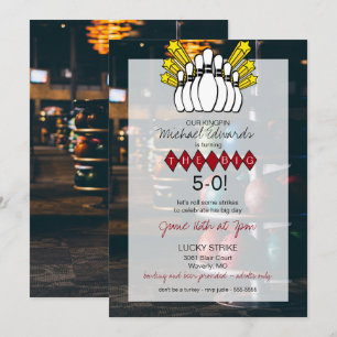 Invitación de cumpleaños de Bowling