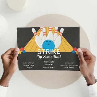 Invitación de cumpleaños de Bowling