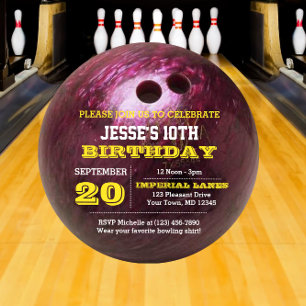 Invitación de cumpleaños de Bowling