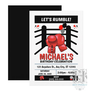 Invitación de Cumpleaños de Boxeo