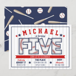 Invitación de cumpleaños de Boy Baseball