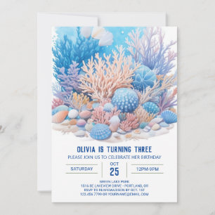 Invitación de cumpleaños de Boy's Under the Sea Ba