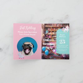 Invitación de Cumpleaños de Broma, Amor de Unicorn