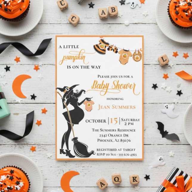 Invitación de Cumpleaños de Bruja para Baby Shower (Subido por el creador)