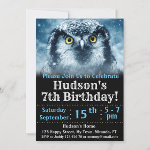 Invitación de cumpleaños de búho