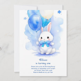 Invitación de cumpleaños de Bunny Boy