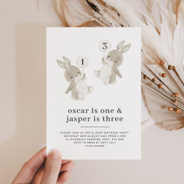 Invitación de cumpleaños de Bunny Boy Joint