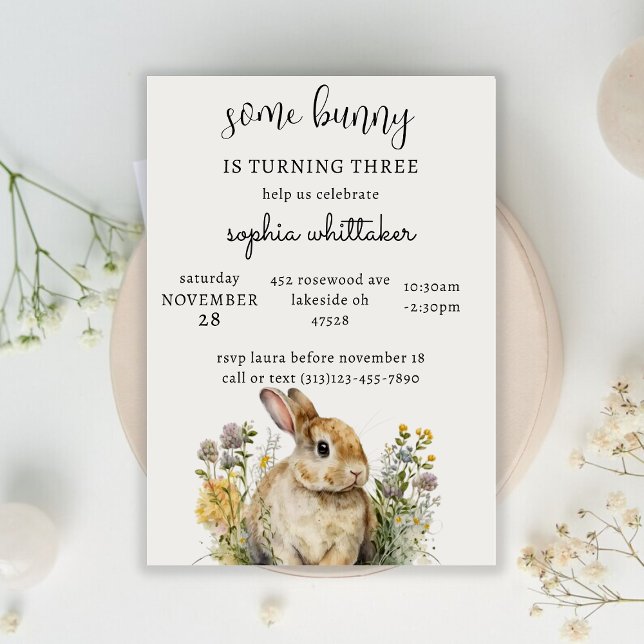Invitación de cumpleaños de Bunny | Cumpleaños de  (Subido por el creador)