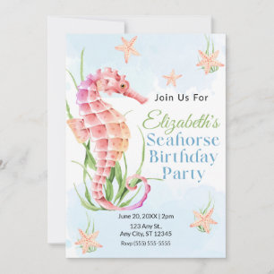 Invitación de Cumpleaños de Caballito de Mar