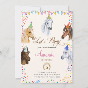 Invitación de cumpleaños de caballo