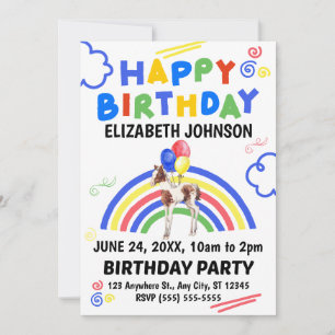 Invitación de Cumpleaños de Caballo