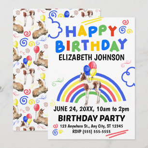 Invitación de Cumpleaños de Caballo