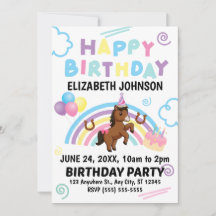Invitación de Cumpleaños de Caballo