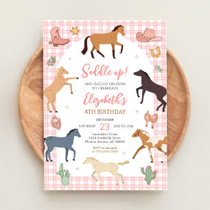 Invitación de cumpleaños de caballo de fiesta de v