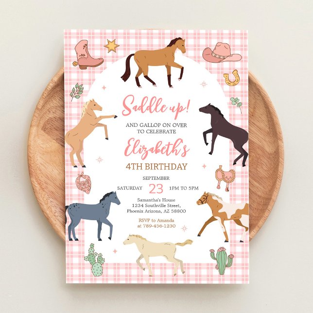 Invitación de cumpleaños de caballo de fiesta de v (Subido por el creador)