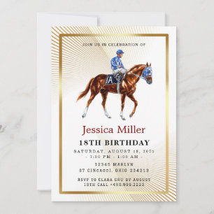 Invitación de cumpleaños de caballo elegante