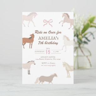 Invitación de cumpleaños de caballo Paseo de fiest