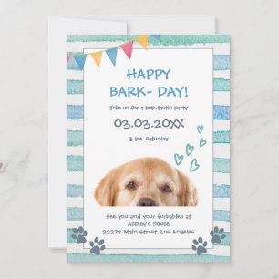 Invitación de cumpleaños de cachorro adorable