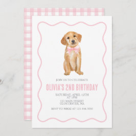 Invitación de cumpleaños de cachorro perrito