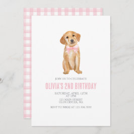 Invitación de cumpleaños de cachorro perrito