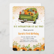 Invitación de cumpleaños de calabaza