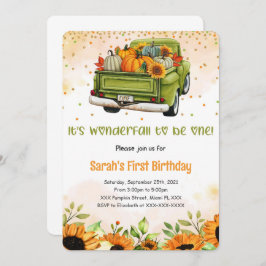 Invitación de cumpleaños de calabaza