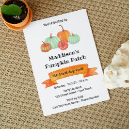 Invitación de cumpleaños de calabaza