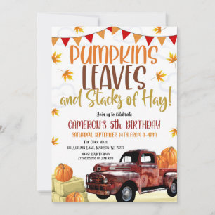 Invitación de cumpleaños de calabaza