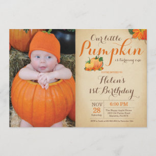 Invitación de cumpleaños de calabaza rusa primer c