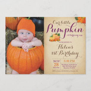 Invitación de cumpleaños de calabaza rusa primer c