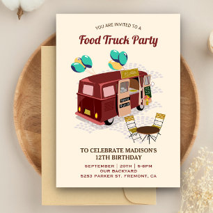 Invitación de Cumpleaños de Camión de Comida