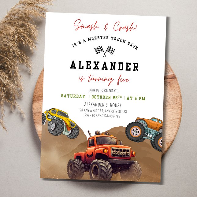 Invitación de cumpleaños de camión monstruo, Aplas (Subido por el creador)