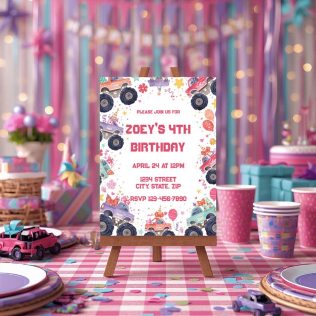 Invitación de Cumpleaños de Camión Monstruo para N (Subido por el creador)