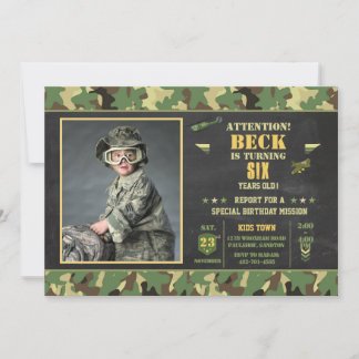 Invitación de cumpleaños de Camouflag