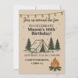 Invitación de cumpleaños de Campfire