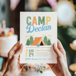 Invitación de cumpleaños de camping<br><div class="desc">Invitación de cumpleaños de camping. Disponible en formato digital o impreso. Por favor,  envíame cualquier pregunta.</div>