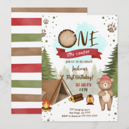 Invitación de cumpleaños de camping