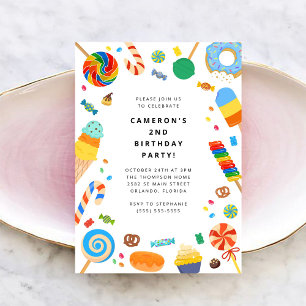 Invitación de cumpleaños de Candy Land Girl