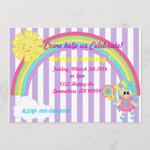 Invitación de cumpleaños de Candyland