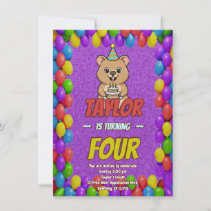 Invitación de Cumpleaños de Capybara Alegre