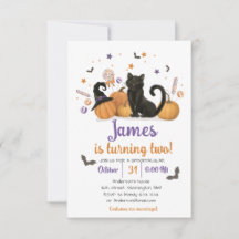 Invitación de cumpleaños de caramelo de Halloween 