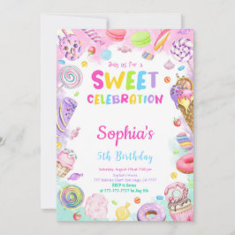 Invitación de cumpleaños de caramelos