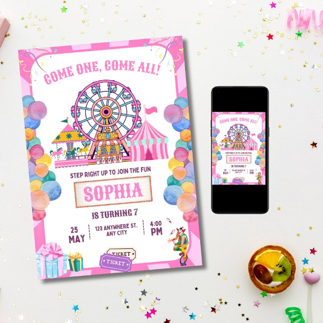 Invitación de cumpleaños de Carnaval, Cumpleaños d (Subido por el creador)