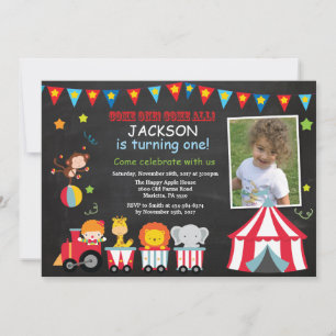 Invitación de cumpleaños de carnaval de circo
