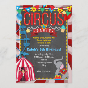 Invitación de cumpleaños de Carnaval Divertido en 